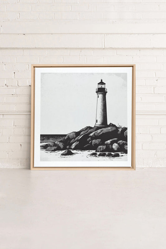 ROCKY SHORE LIGHT, Oeuvre sur toile étirée