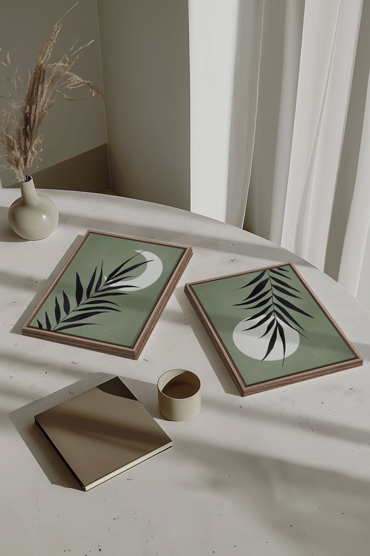 MOONLIGHT SILHOUETTES (2 Oeuvres sur toile étirée)