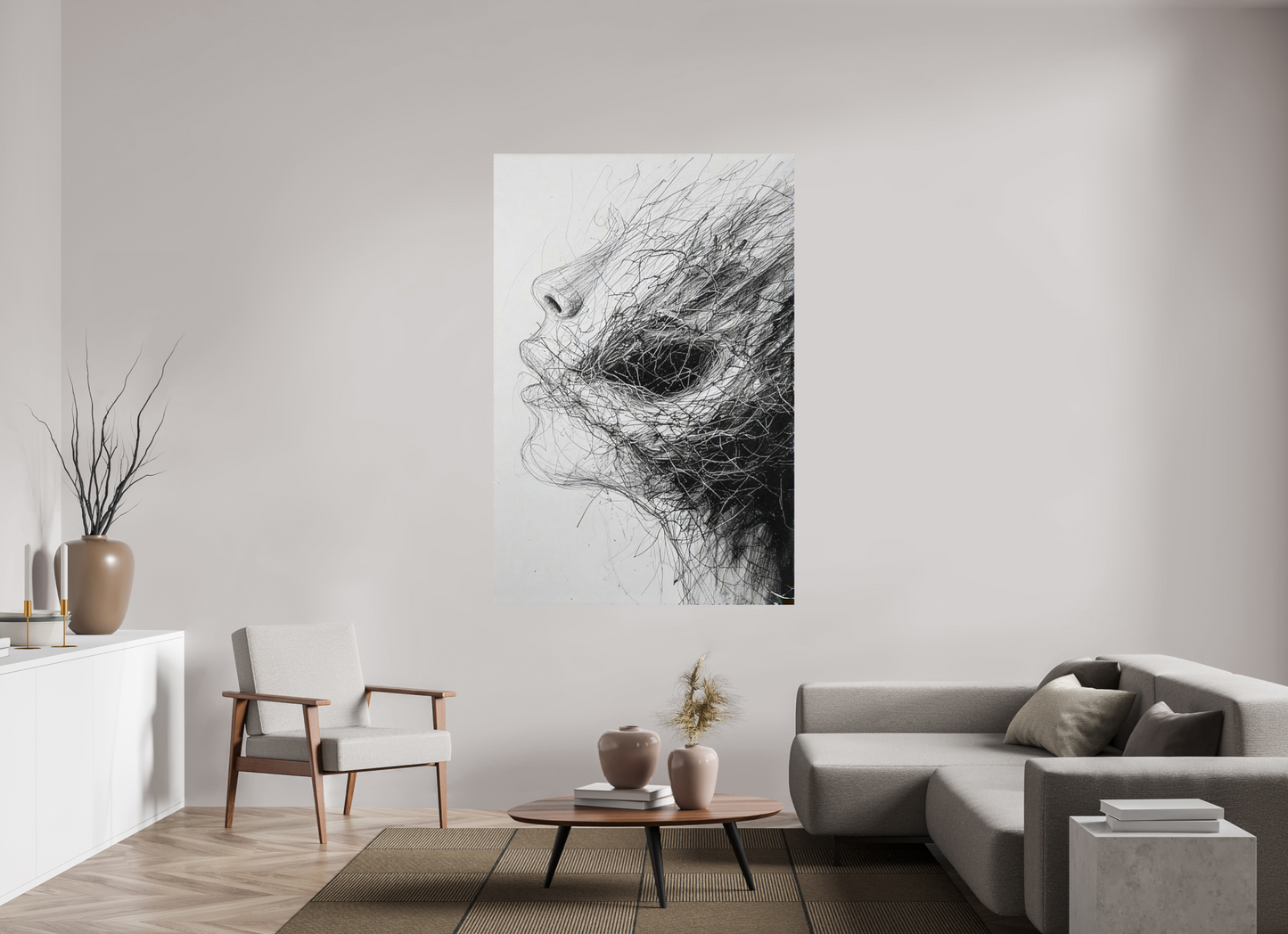 120 x 180 cm, Photo Print On Fuji Crystal DP II A face of roots