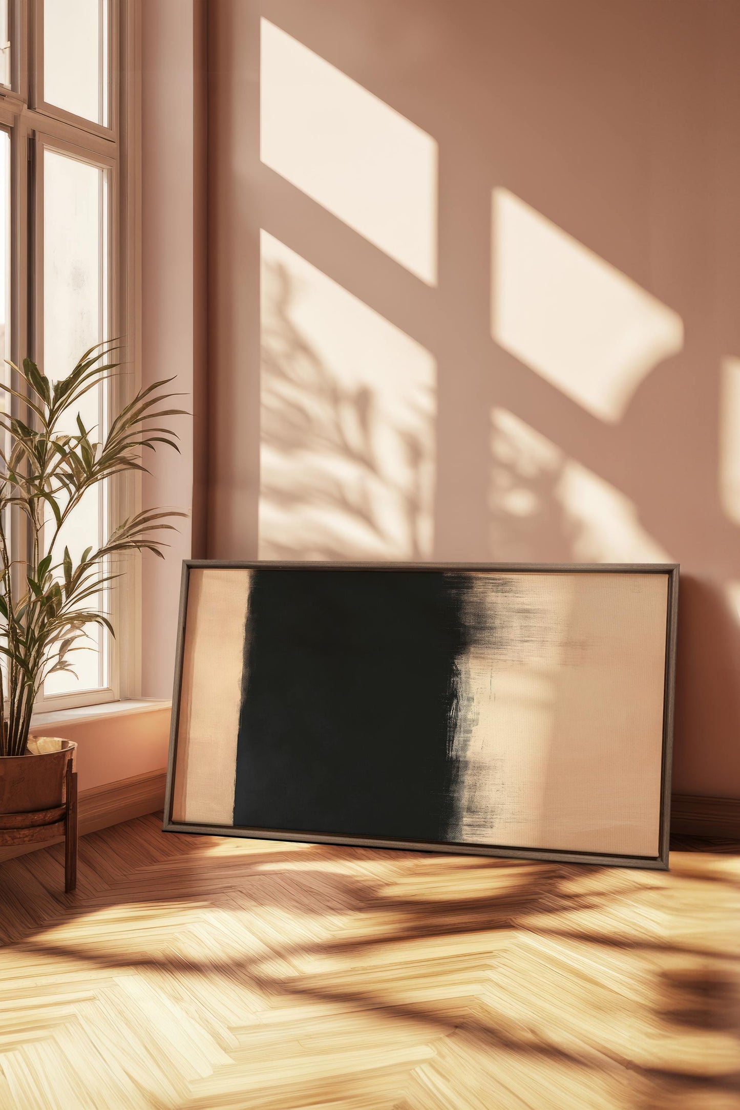 SHADOW MEETS LIGHT, Oeuvre sur toile étirée