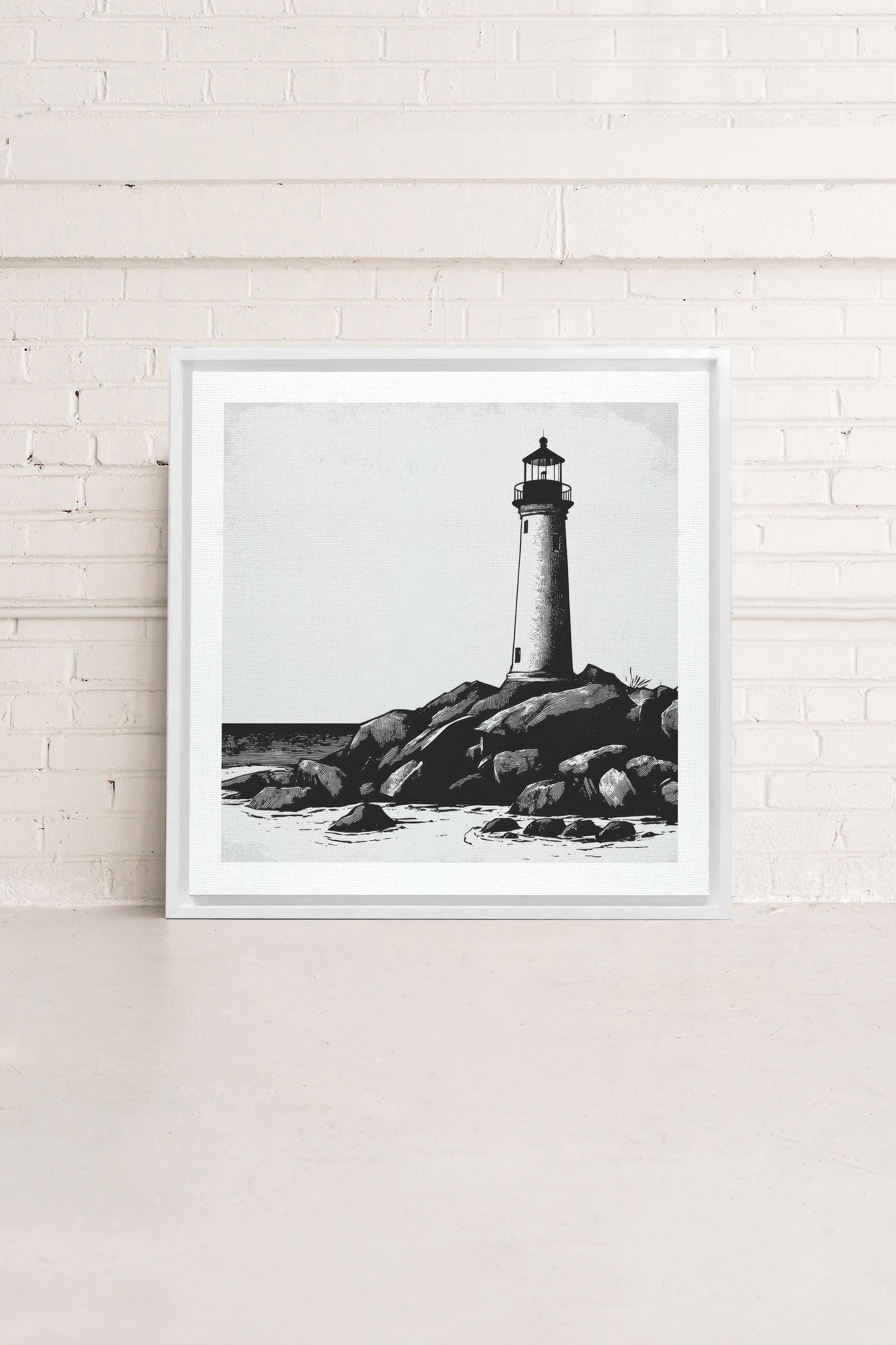ROCKY SHORE LIGHT, Oeuvre sur toile étirée
