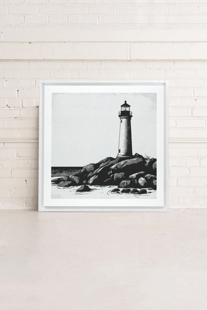 ROCKY SHORE LIGHT, Oeuvre sur toile étirée