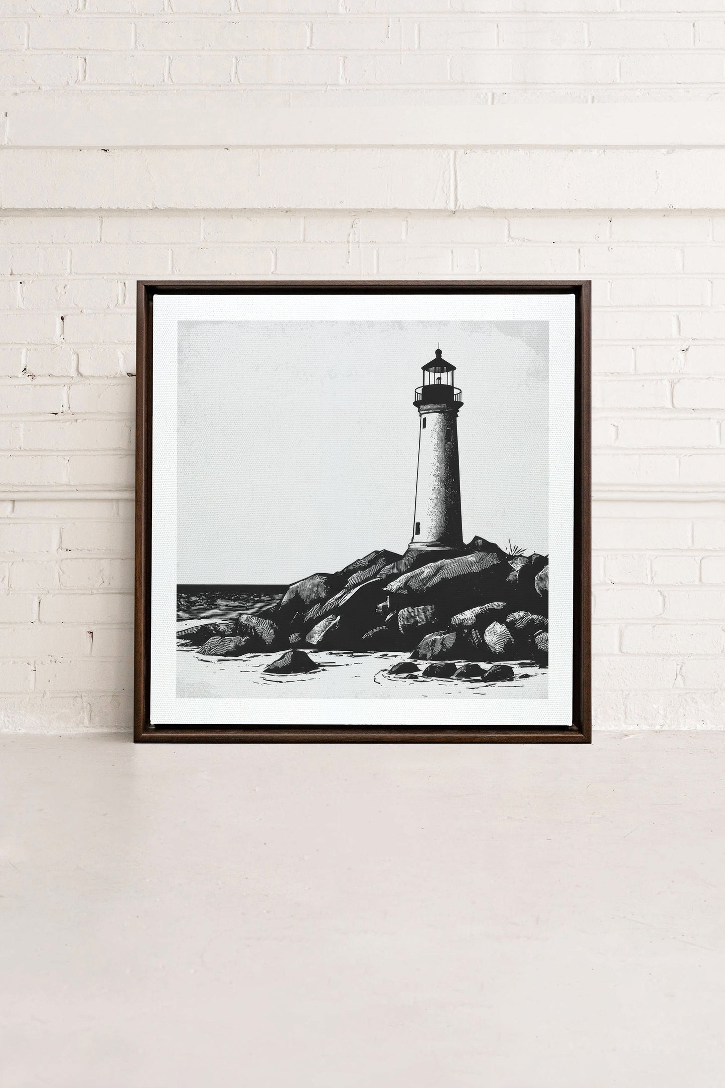 ROCKY SHORE LIGHT, Oeuvre sur toile étirée