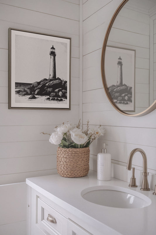 ROCKY SHORE LIGHT, Oeuvre sur toile étirée