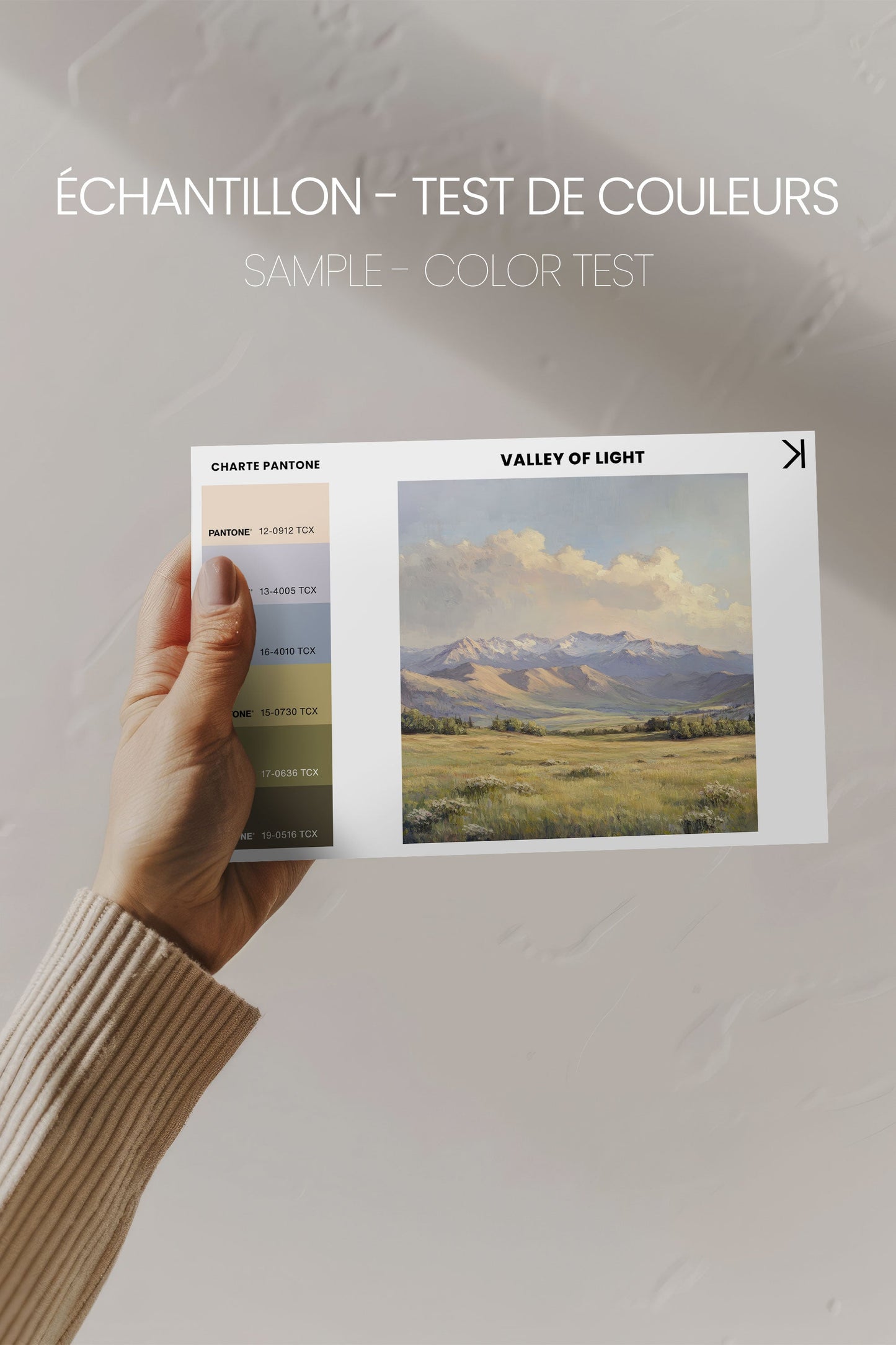 VALLEY OF LIGHT, Oeuvre sur toile étirée