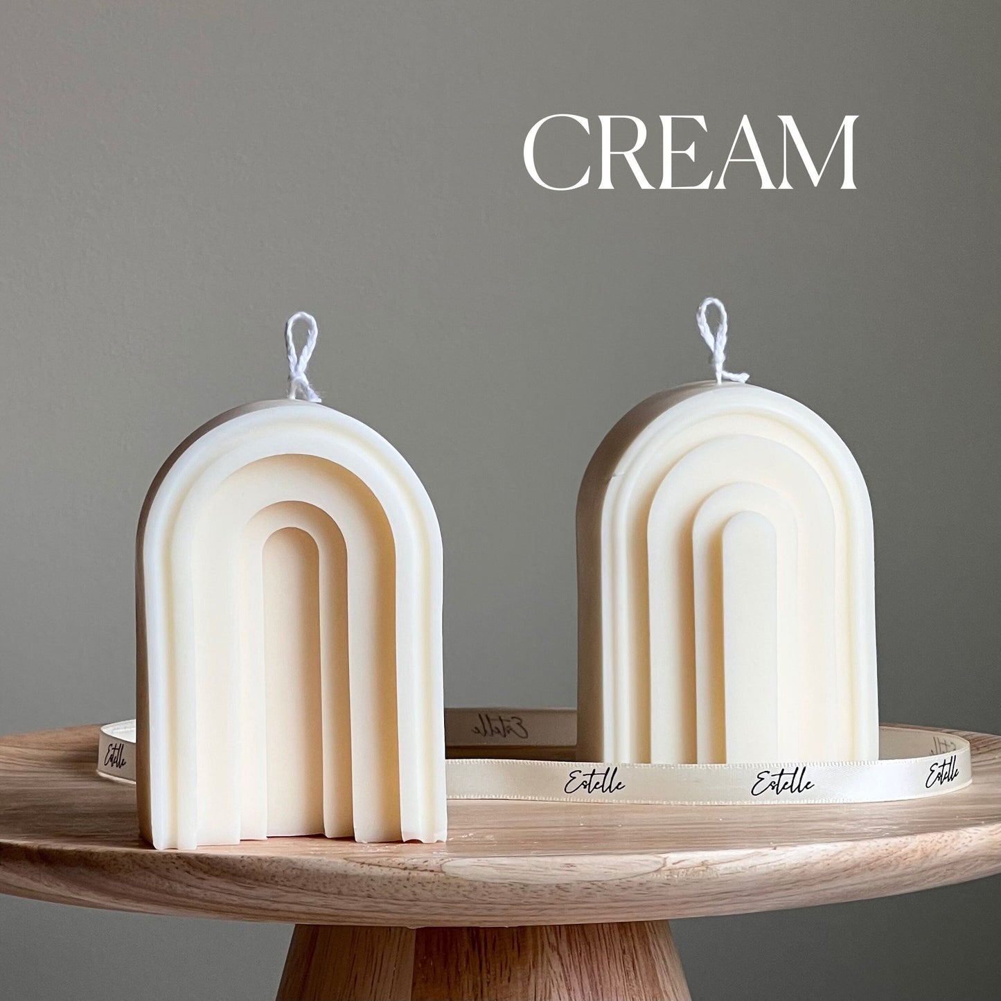 Arch Soy Candle: Sculptural Pillar Candle, Home Decor