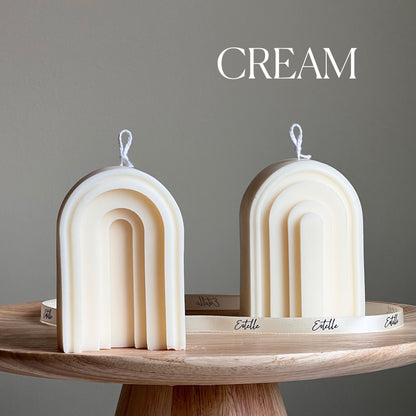 Arch Soy Candle: Sculptural Pillar Candle, Home Decor