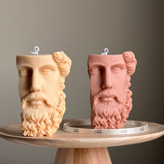 Zeus Bust Soy Candle | Greek Statue Decor