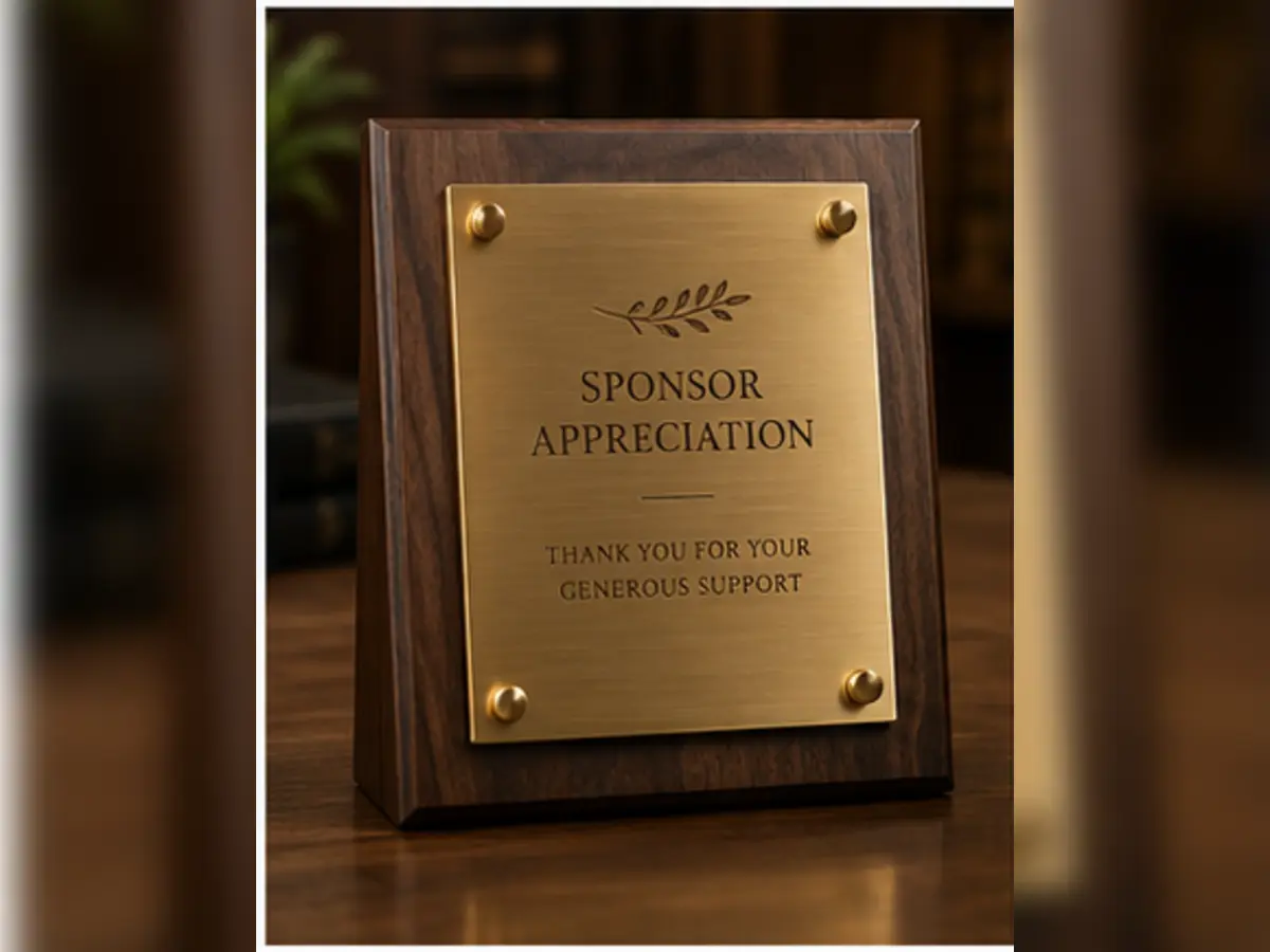 Sponsor Appreciation Plaque