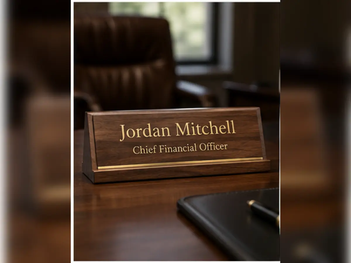Professional Name Desk Sign