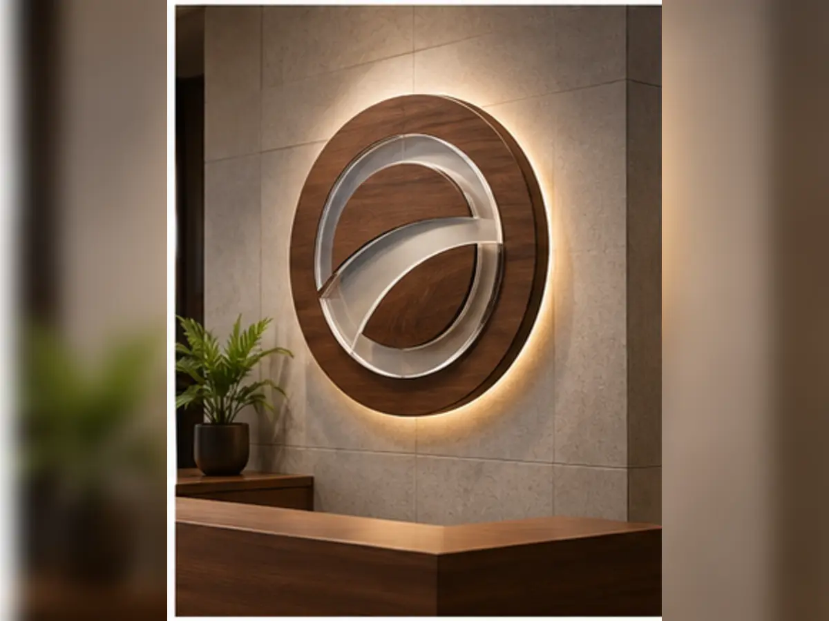 Company Logo Reception Sign