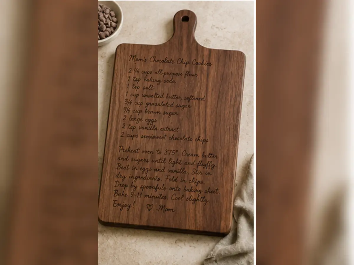Handwritten Recipe Cutting Board