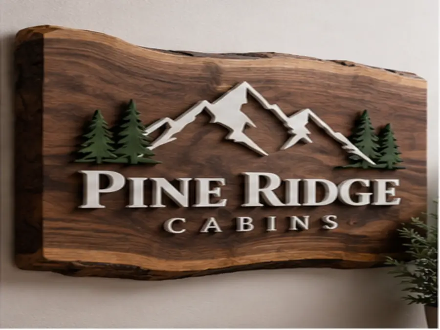 Live-Edge Raised Logo Sign