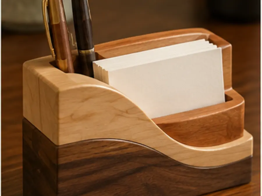 Walnut & Maple Desk Organizer