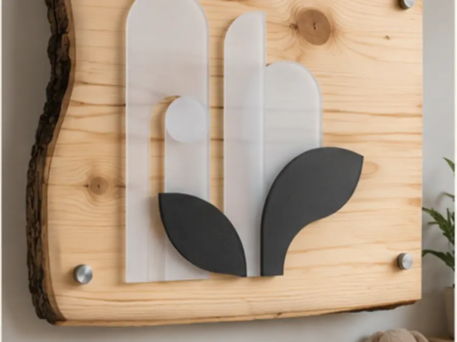 Pine & Acrylic Nursery Symbol