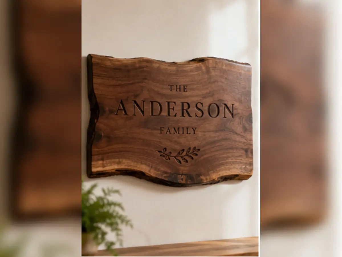 Live-Edge Family Name Sign