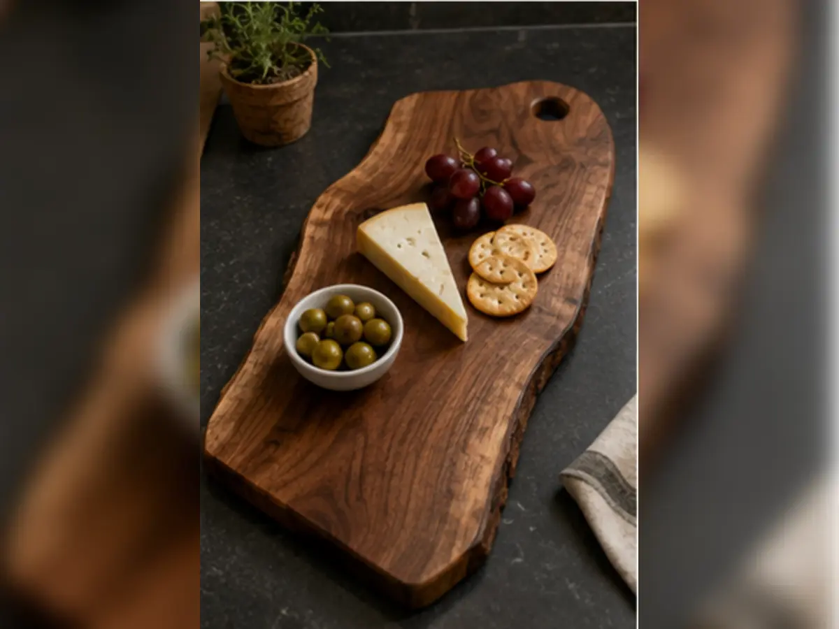 Natural-Edge Serving Board