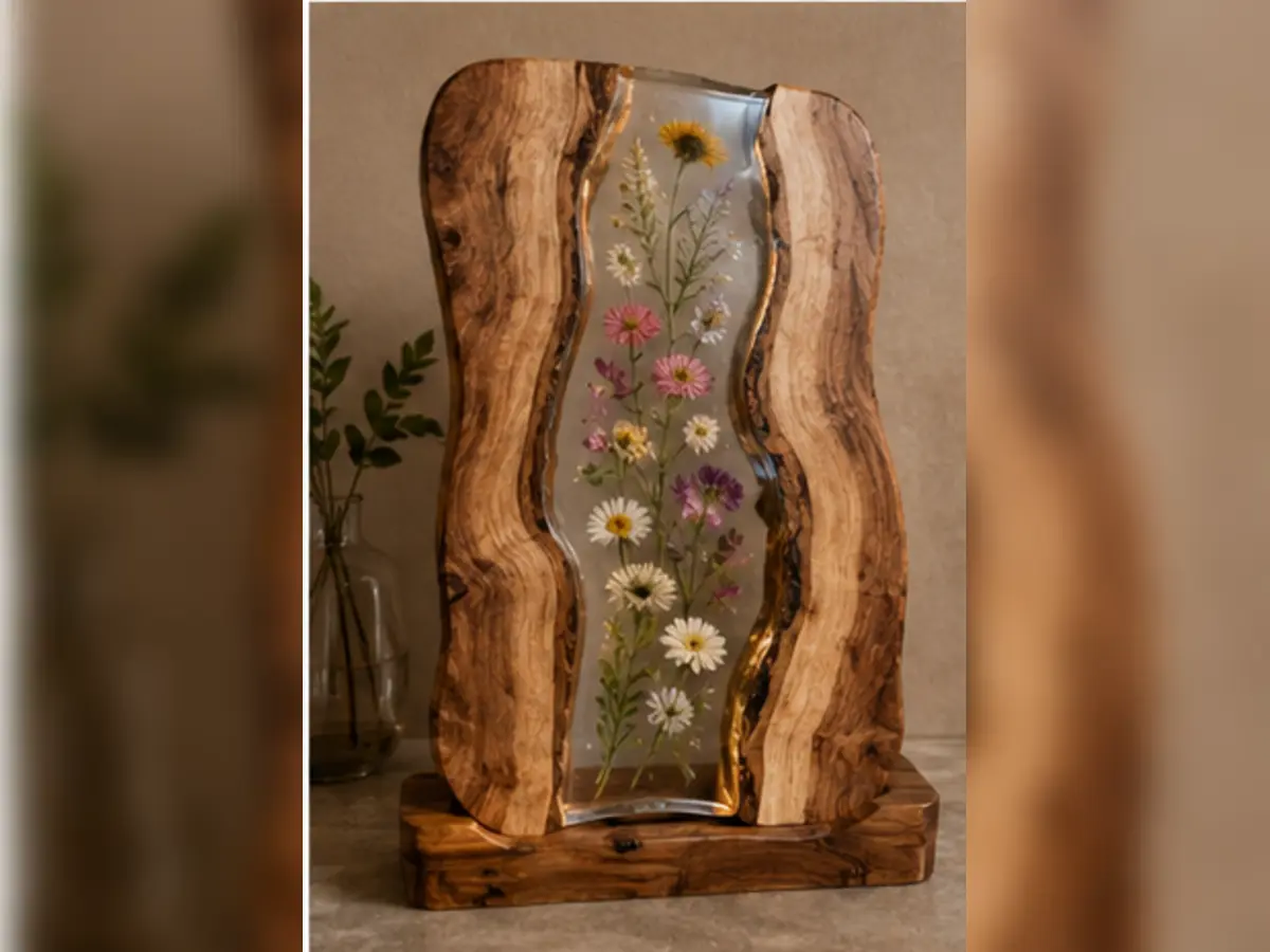 Floral Resin River Display