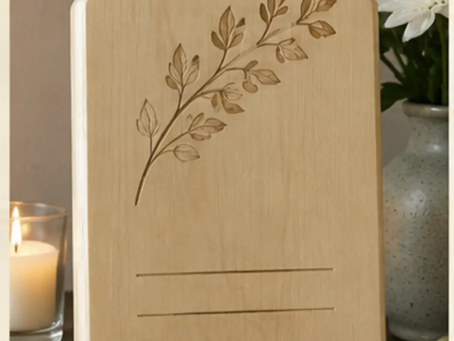 Poplar Botanical Keepsake Plaque
