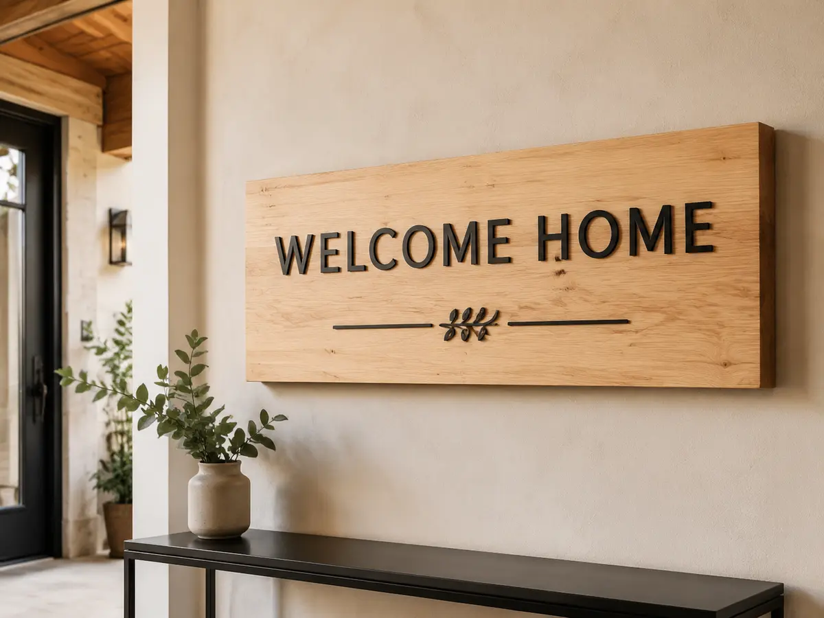 Modern Welcome Home Sign