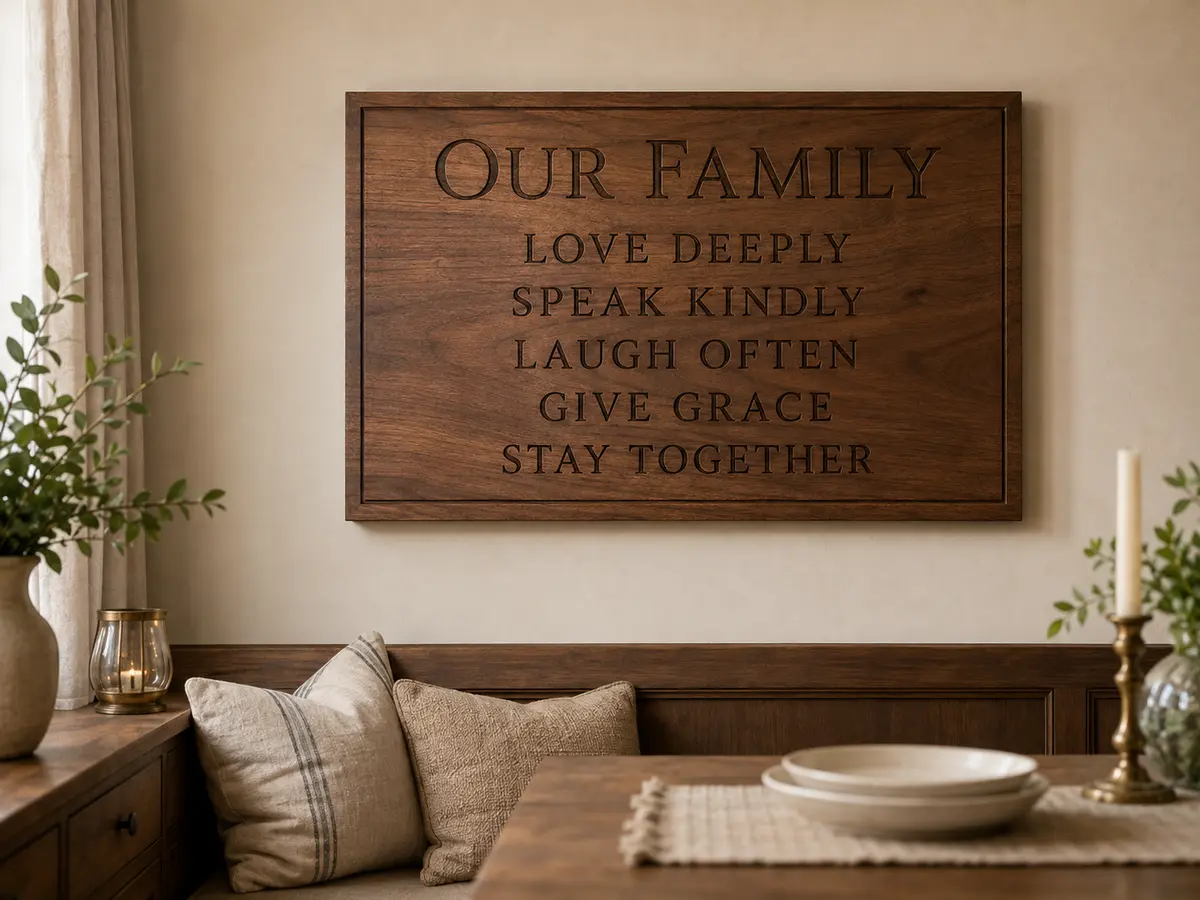 Family Rules Wall Sign
