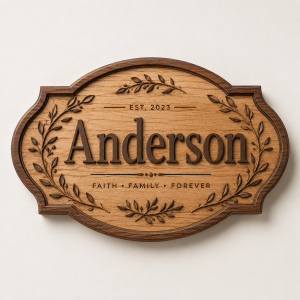 Walnut Oak Milestone Plaque