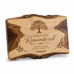 Live Edge Maple Walnut Memorial Plaque - Creative Oasis