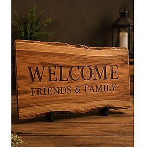 Live Edge Oak Cherry Entry Sign - Creative Oasis