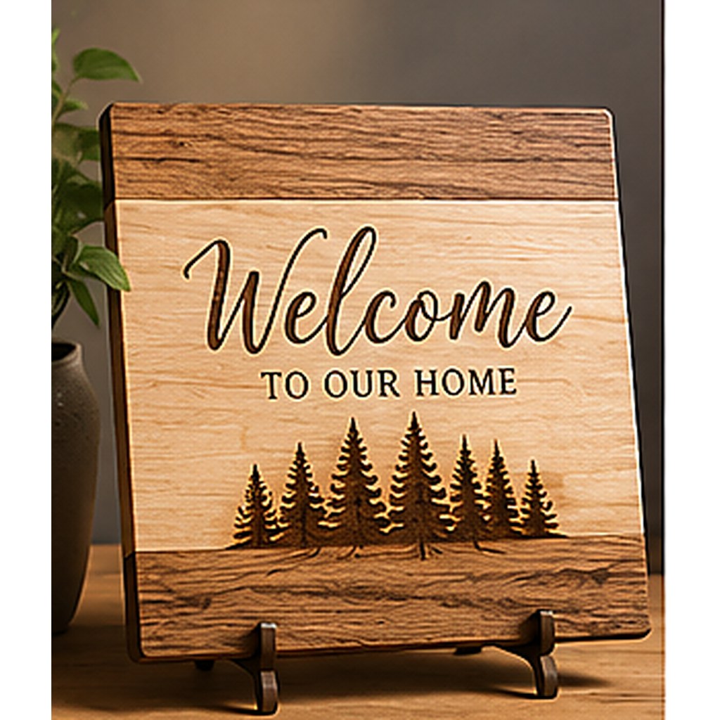 Oak Maple Welcome Plaque - Creative Oasis