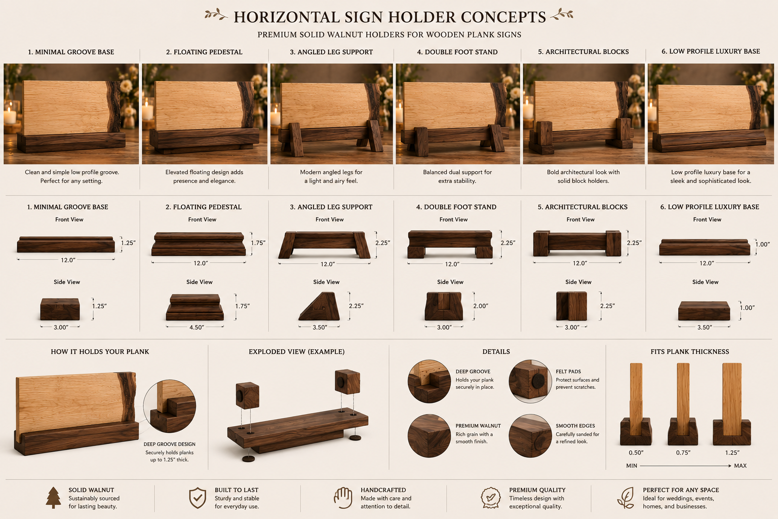 Horizontal Plank Holders