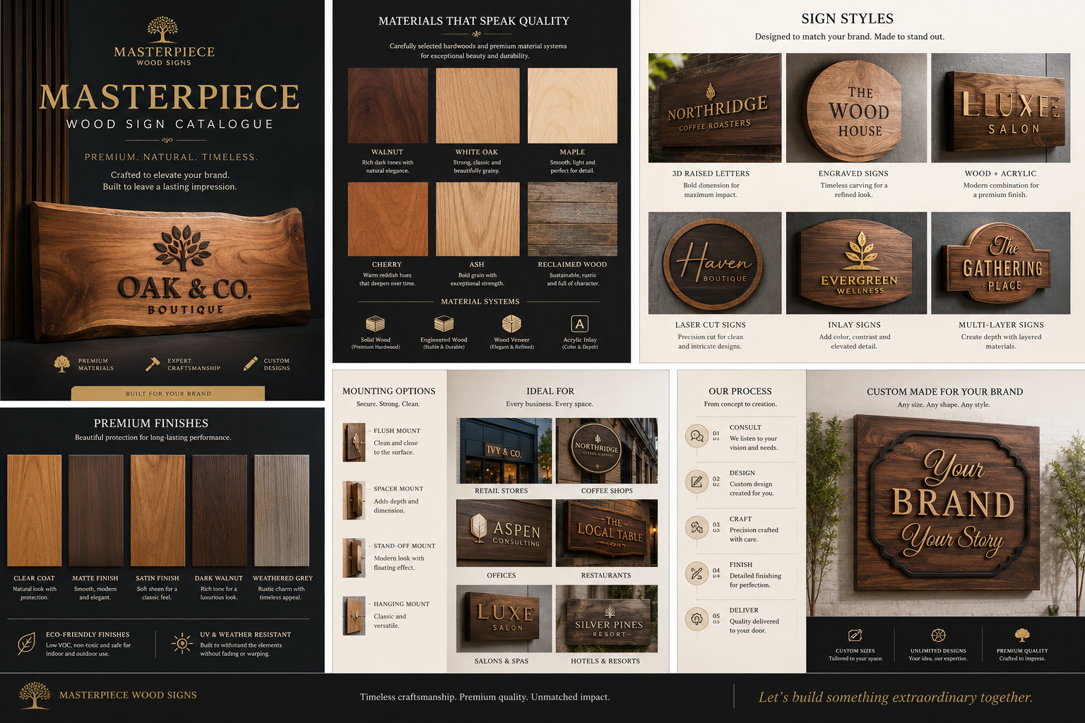 Masterpiece Wood Sign Catalogue