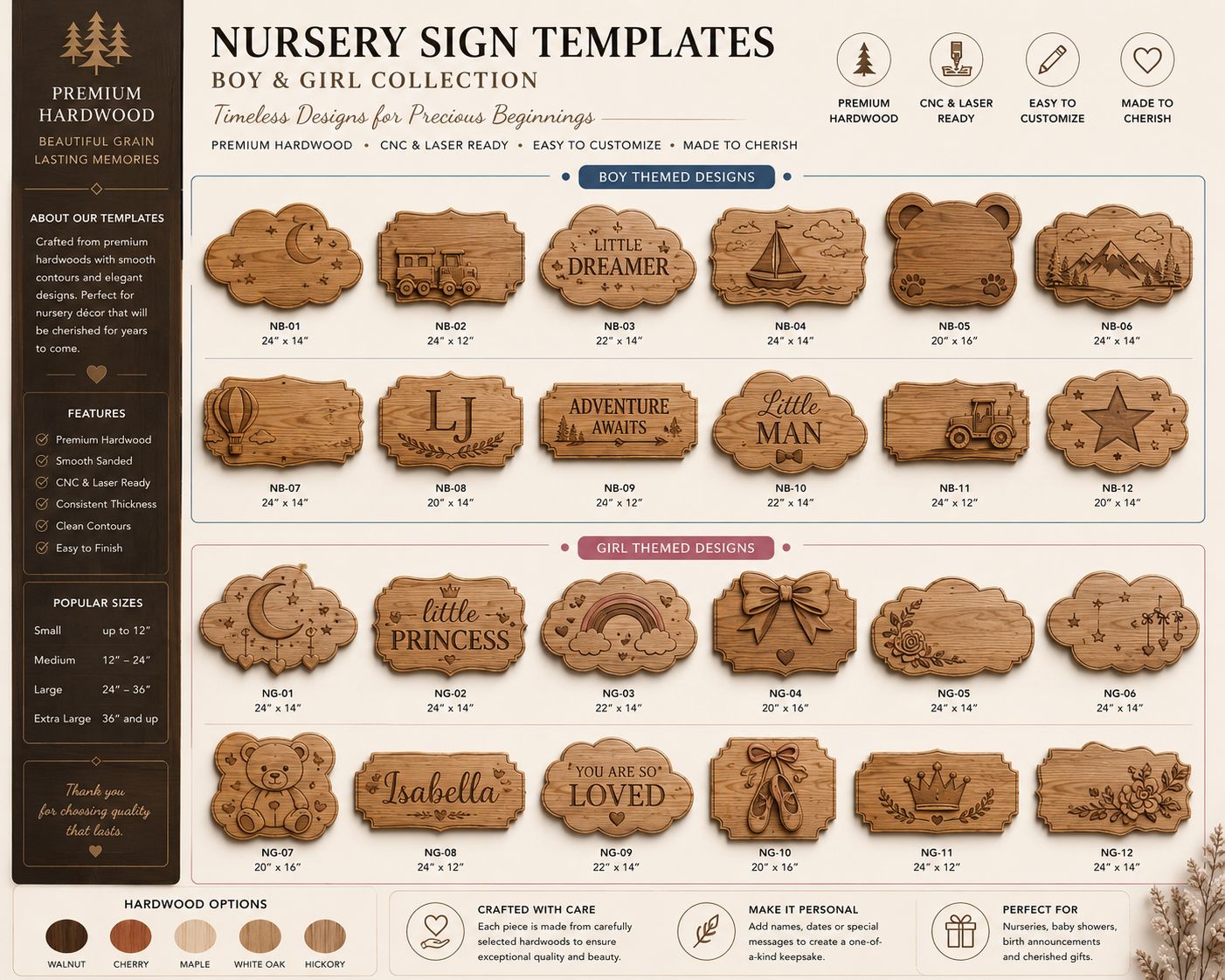 Nursery Premium Hardwood Templates