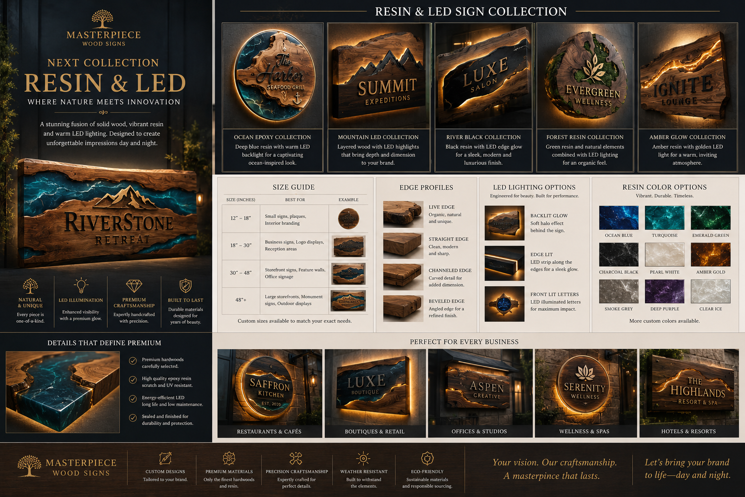Resin & LED Sign Collection